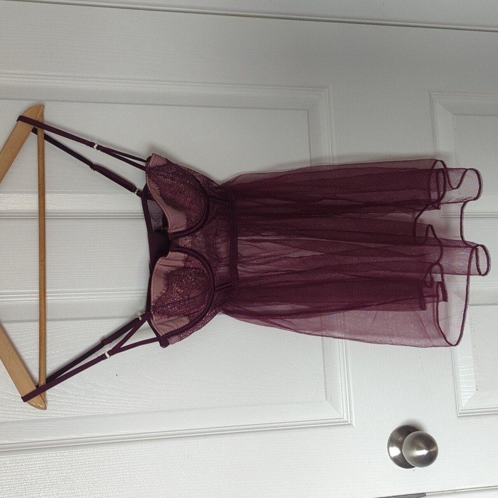 Victoria Secret Sheer Babydoll Nightie Lingerie, Size 34B